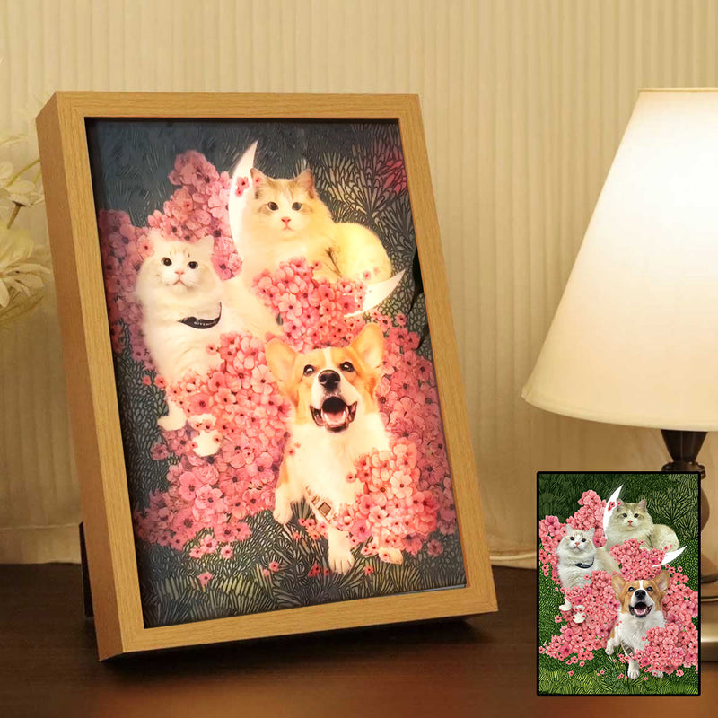 Custom Pet Memorial Gifts Smart Lamp Photo Frame | illumiFrame