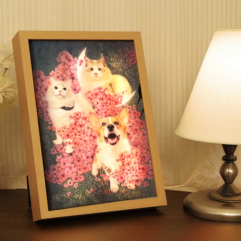 Custom Pet Memorial Gifts Smart Lamp Photo Frame | illumiFrame