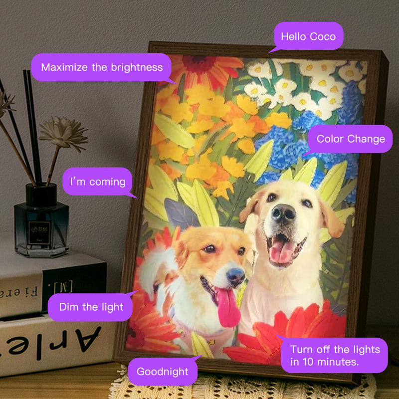 Custom Pet Gifts Smart Lamp Photo Frame | illumiFrame