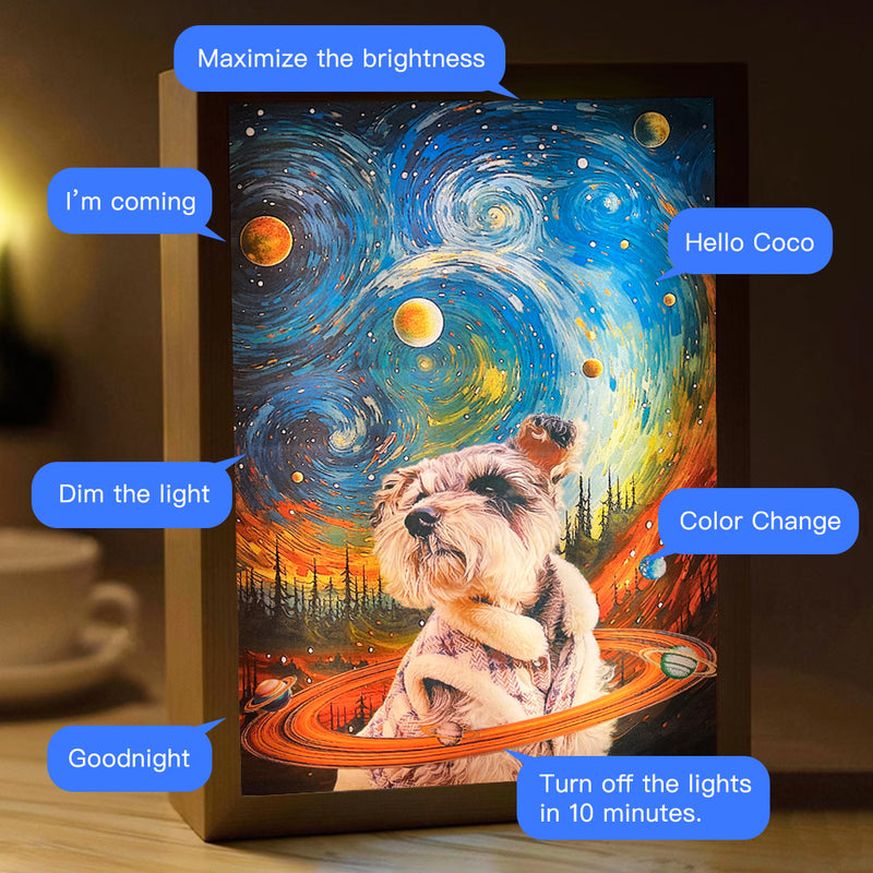 Smart Voice-Controlled Frame Light Pet Artwork