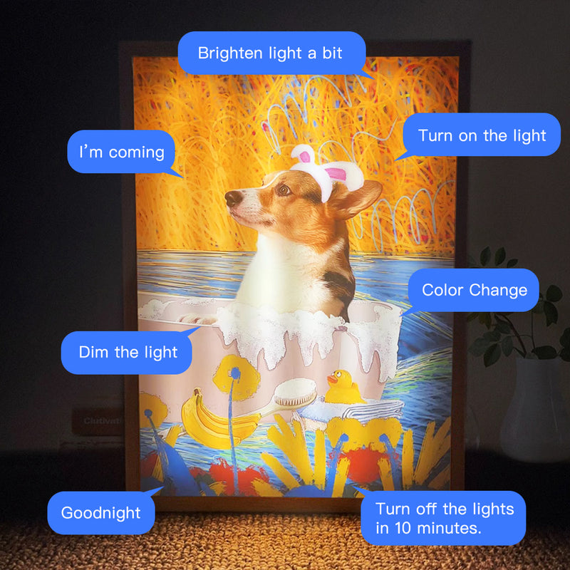 Custom Pet Memorial Gifts Smart Lamp Photo Frame | illumiFrame